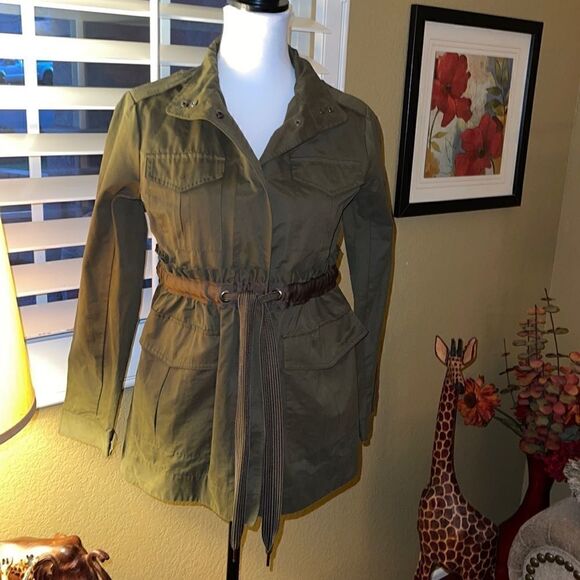 Simply Vera Wang Military Style Jacket/Trench Coat, SZ S - Picture 1 of 9